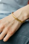 Brass Flat Design Slim Indian Lightweight Ethnic Stacking Wedding Cuff Bangle