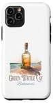 Coque pour iPhone 11 Pro Green Turtle Cay Bouteille de rhum Bahamas Art de plage