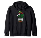 The Elf Made Me Do It Merry Christmas Elves Shenanigan Zip Hoodie