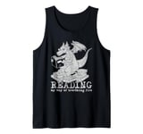 Magical Dragon Reading Books Lover For Fantasy Reader Tank Top