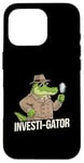 iPhone 16 Pro Kids Funny Investi-Gator Detective Pun Alligator Reptile Case