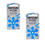 Size 675 Hearing Aid Battery Rayovac 1.45v Mercury Free PR44 Batteries 12pcs