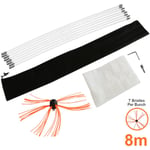 Kit de ramonage 8m Nylon Flexible Hérisson de Ramonage Synthétique Nettoyage Poêle Entrainement Perceuse Électrique