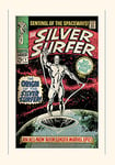 Pyramid International Silver Surfer (The Origin) -Mounted Print Memorabilia 30 x 40cm, Paper, Multicoloured, 30 x 40 x 1.3 cm