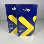 2 x Sealed SKY E180 3 HOUR High Grade VHS Blank Cassette Tapes New