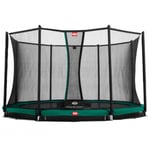 BERG Favorit 420 14ft Green In-Ground Trampoline and Safety ...