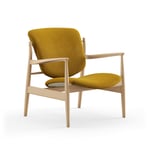 House of Finn Juhl - France Chair, Clear oiled oak, Cat. 1 Remix 412 - Fåtöljer - Finn Juhl - Grön,Träfärgad - Trä/Textilmaterial