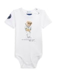 Ralph Lauren Kids' Wimbledon Polo Bear Bodysuit, Ceramic White