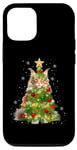 Coque pour iPhone 12/12 Pro Cat Maine Coon Sapin de Noël pour les amoureux des chats