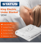 King Size Electric Heated Blanket Warming Winter Under blanket  120W, Pre-Heat