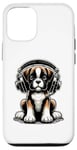 Coque pour iPhone 12/12 Pro Boxer Dog Casque audio pour chien Boxers