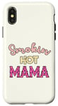 Coque pour iPhone X/XS Smoking Hot Mama Dalmatien Rose vif Sexy Mom