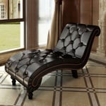 Chaise Longue Marron Similicuir