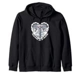 Polar Bears Are My Valentine Cute Polar Bear Valentines Day Zip Hoodie