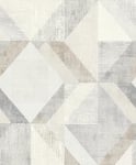 Rasch Tapeten 311921 Non-Woven Wallpaper with Triangles and Squares in Cream White and Various Grey Shades from The Color Your Life Collection 10.05 m x 0.53 m (L x W)