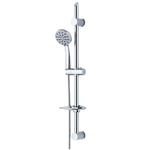 EM Barre de douche coulissante Saliscendi Flash Chrome brillant Fixation murale étagère porte-savon