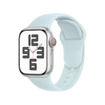 SRena Bracelet SBC1 pour bracelet apple watch se ultra 2 series 10 9 8 7 6 5 4 3 2 1 49mm 46mm 45mm 44mm 42mm 41mm 40mm 38mm cuir sport montre silicone en couleur Bleu Glacier