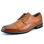 Bruno Chaussures de Ville Homme Oxfords en Daim Chaussure Costume à Lacets Hommes Classiques pour Travail Marron Prince-6 Taille 40