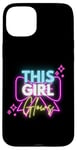 iPhone 15 Plus This Girl Glows For Kids Tie Dye Bright Colors 80's and 90's Case