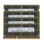 Samsung 4pcs 2GB 2RX8 DDR3 1066MHz PC3-8500S 204PIN SO-DIMM Laptop RAM Memory*&）