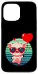 Coque pour iPhone 13 Pro Max Saint Valentin Porcinet Cœur Amoureux Amour Ballon Mignon