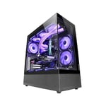 Mars Gaming MC100, Boîtier de Jeu ATX, Ventilateur FRGB 9cm, Ventilation Convect-Cool, Noir