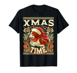 Saint Bernard X-Mas Time Dog Christmas Santa Claus T-Shirt