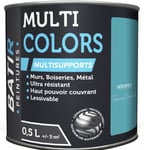 Peinture multi supports turquoise profonde satin soyeux 0.5L murs bois métal BAT