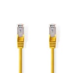 NEDIS Cat 5e kabel   SF/UTP   RJ45 (8P8C) Han plugg   RJ45 (8P8C) Han plugg   1.00 m   Runde   PVC   Gul   Plastpose
