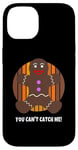 Coque pour iPhone 14 Bonhomme en pain d'épices rétro vintage coucher de soleil You Can't Catch Me