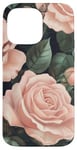 Coque pour iPhone 14 Pro Max Blush Rose Bloom Dark Garden Design