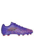 Skechers Junior Skx_01 Firm Ground Football Boots -Purple/Black, Purple, Size 3