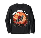 Camping Adventure Nature Wolf Hiking Team Mountains Long Sleeve T-Shirt