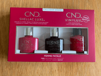 Brand New & Boxed CND SHELLAC LUXE Vinylux 3 Piece Gift Set-FEMME FATALE