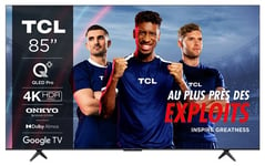 TV QLED Tcl 85C69B 215 cm 4K UHD 2024 Aluminium brossé