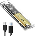 Boîtier SSD M.2 nvme Adaptateur m2 Lecteur Disque Dur Externe,boîtier nvme Adaptateur ssd m2 USB 3.1 USB-C Boîtier Disque Dur pour M.2 PCIe NVME M-Key 2230/2242/2260/2280 SSD