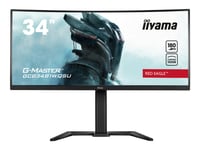 Iiyama G-Master Red Eagle Gcb3481wqsu-B1 - Led-Skjerm - Gaming - Kurvet - 34" - 3440 X 1440 Uwqhd @ 180 Hz - Va - 500 Cd/M² - 4000:1 - Hdr400 - 0.3 Ms - 2Xhdmi, 2Xdisplayport - Høyttalere - Matt Svart