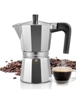 Yabano Stovetop Espressokeitin, Moka Coffee Pot Italialainen espresso kaasu- tai sähköliesi keraaminen liesi, italialainen kahvinkeitin cappuccinolle tai lattelle