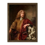 Artery8 Ferdinand Bol Self Portrait Painting Artwork Framed Wall Art Print 18X24 Inch