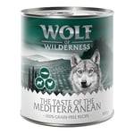 100 kr rabatt! 24 x 800 g Wolf of Wilderness våtfoder hund - The Taste of the Mediterranean - Lamb, Chicken, Trout