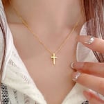 Titanium Steel Cross Pendant Adjustable Chain Necklace  Valentines Gift