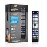 UltraPro Backlit One Touch Instant Pairing Replacement Remote Pre-Programmed for Samsung, Sony, LG, Vizio, Roku TV 2 Device 80830