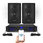 SL 6" Bluetooth Party Speakers and Amplifier FPL500 MP3 Home Music System