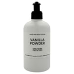 Hand and Body Lotion - Vanilla Powder by Matiere Premiere for Unisex - 10.14 oz Body Lotion