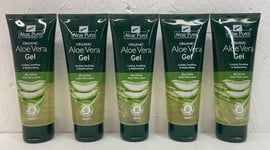 5 x Organic Aloe Vera Gel 100ml Each - Ultimate Soothing Skin Care Pack 100% na