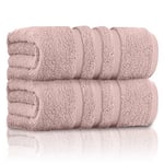 GC GAVENO CAVAILIA Serviettes de Bain | 550 g/m² XL | Lavables et absorbantes | Drap de Bain en Coton égyptien, Rose pâle