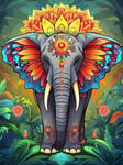 VAIIEYO 5D Diamond Painting Adulte Éléphant, Peinture Diamant Animal, Canevas Broderie Diamant Kit Complet Point De Croix Broderie Salon Chambre Autocollant Mural Décoration 30x40cm-29