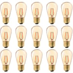 LED E27 Vintage Ampoule, ST45 Faciles à 1W=10W Ampoules à Incandescence, Super Blanc Chaud 2200 K E27 Medium Base Ampoule Lampe de Chevet, Doré en