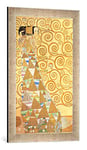 Kunst für Alle 'Image encadrée de Gustav Klimt Study for Expectation, c.1905–09, d'art dans Le Cadre de Haute qualité Photos Fait Main, 40 x 60 cm, Argent Raya