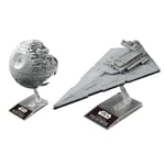 STAR WARS - 1/2700000 Death Star & 1/14500 Star Destroyer Set Model Kit Bandai